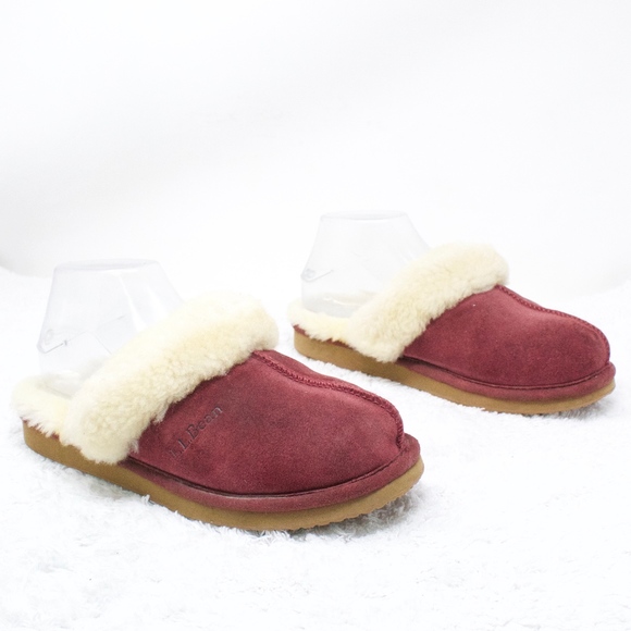 L.L. Bean Shoes - LL Bean Wicked Good Shearling Slide Slippers 6